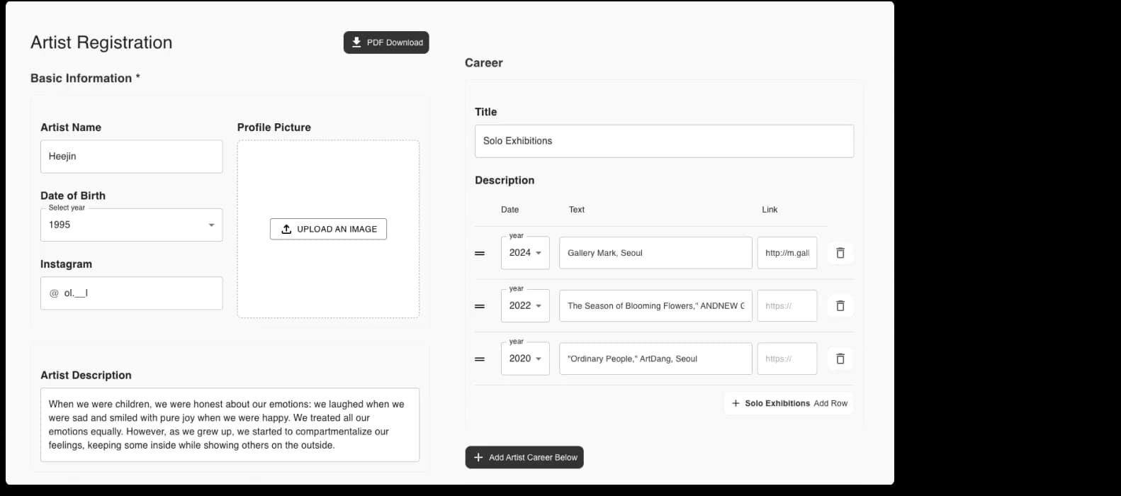 Organize CV 